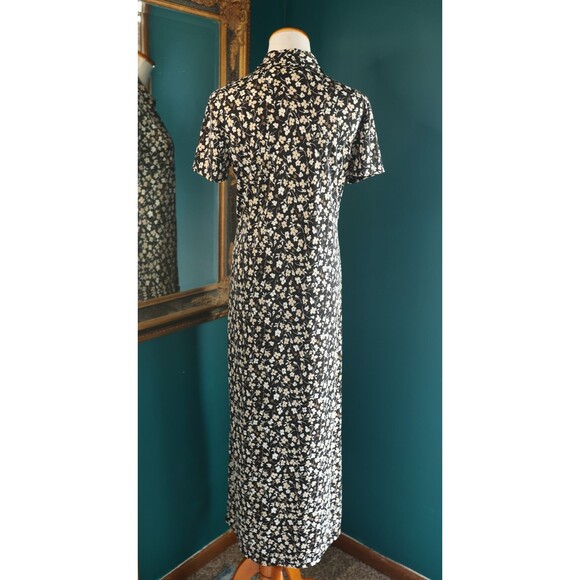 Vintage 90s Villager Floral Ditsy Button Down Maxi Dress Whimsigoth Cottagecore - Picture 7 of 14
